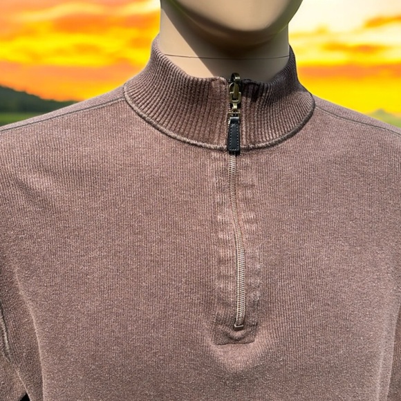 2-in-1 Age of Wisdom Reversible Brown/Olive 1/4 Zip Fleece Pullover - Picture 7 of 16